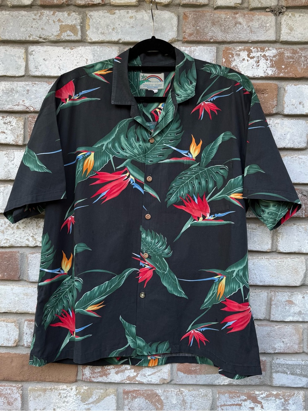 Paradise Found Hawaiian Shirt (see description on size)